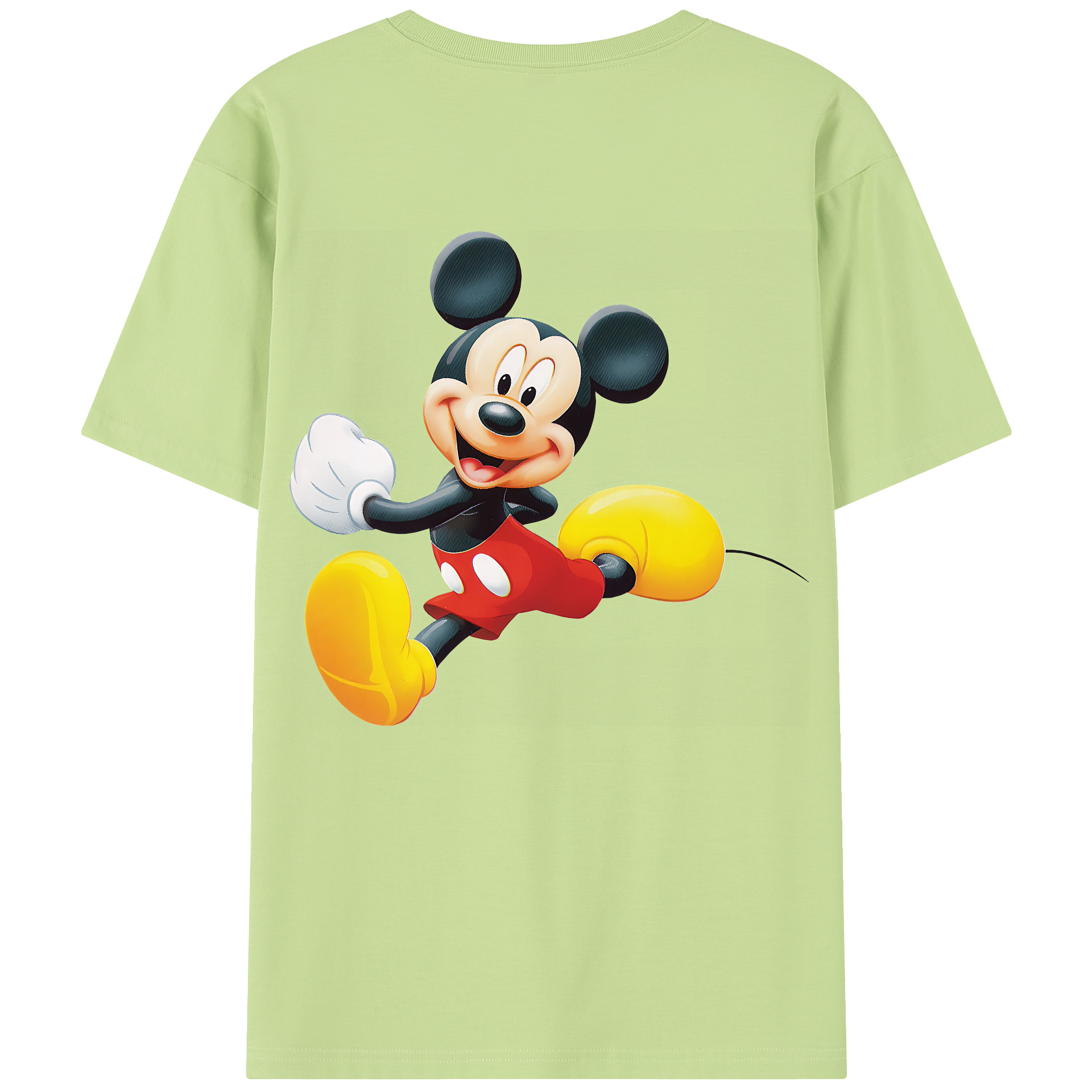 （画像用） ミッキーマウス Mickey Mouse 綿100％半袖Tシャツ（背面プリント）